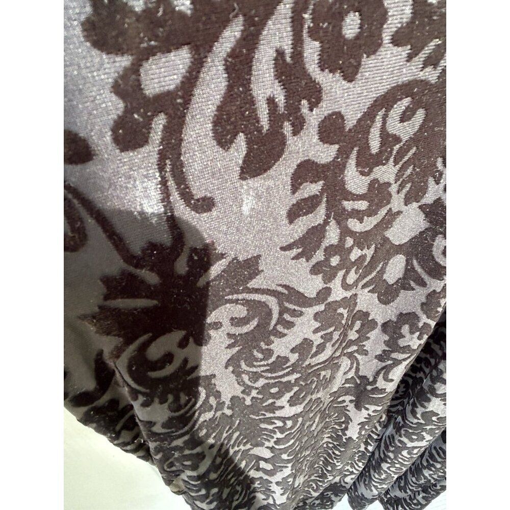 Zara Velvet Feel Printed Asymmetrical Dress with Side Buckle Size Large - Picture 7 of 16